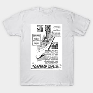 Canadian Pacific - World Travel - 1931 Vintage Advert T-Shirt